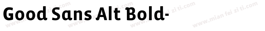 Good Sans Alt Bold字体转换